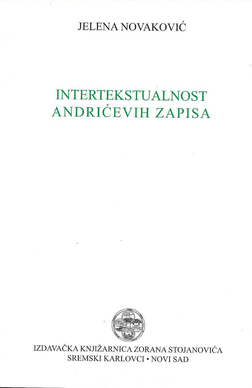 Intertekstualnost Andrićevih zapisa