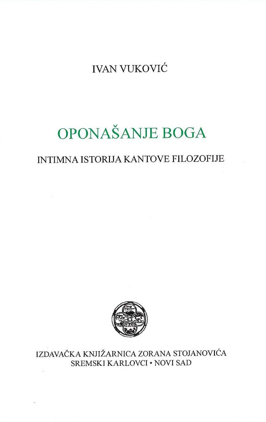 Oponašanje boga. Intimna istorija Kantove filozofije