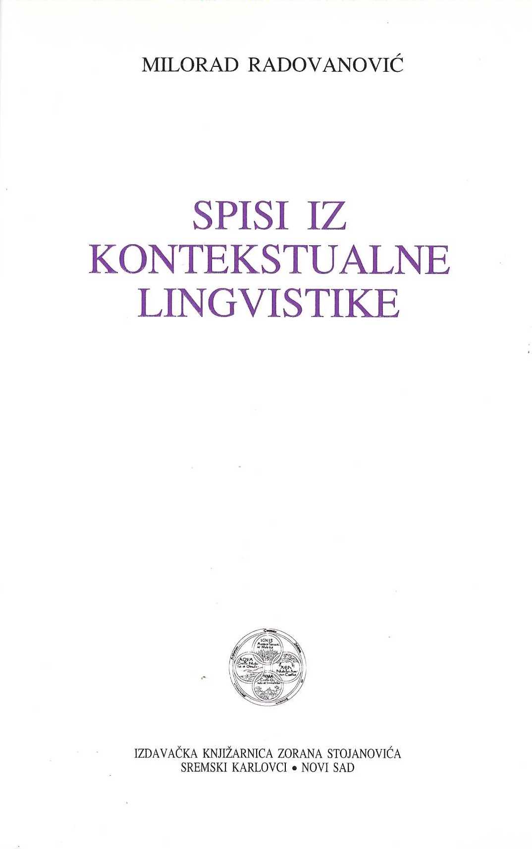 Spisi iz kontekstualne lingvistike