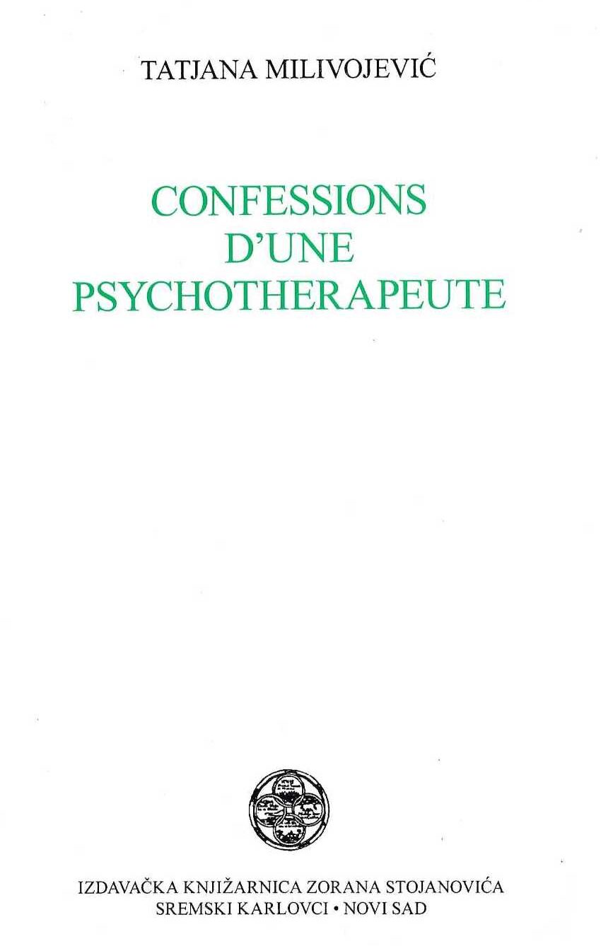 Confessions d'une psychotherapeute
