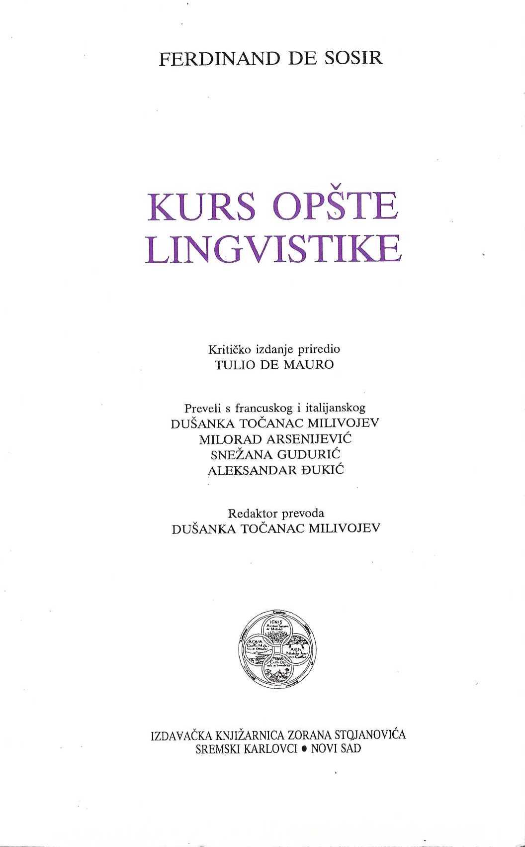 Kurs opšte lingvistike