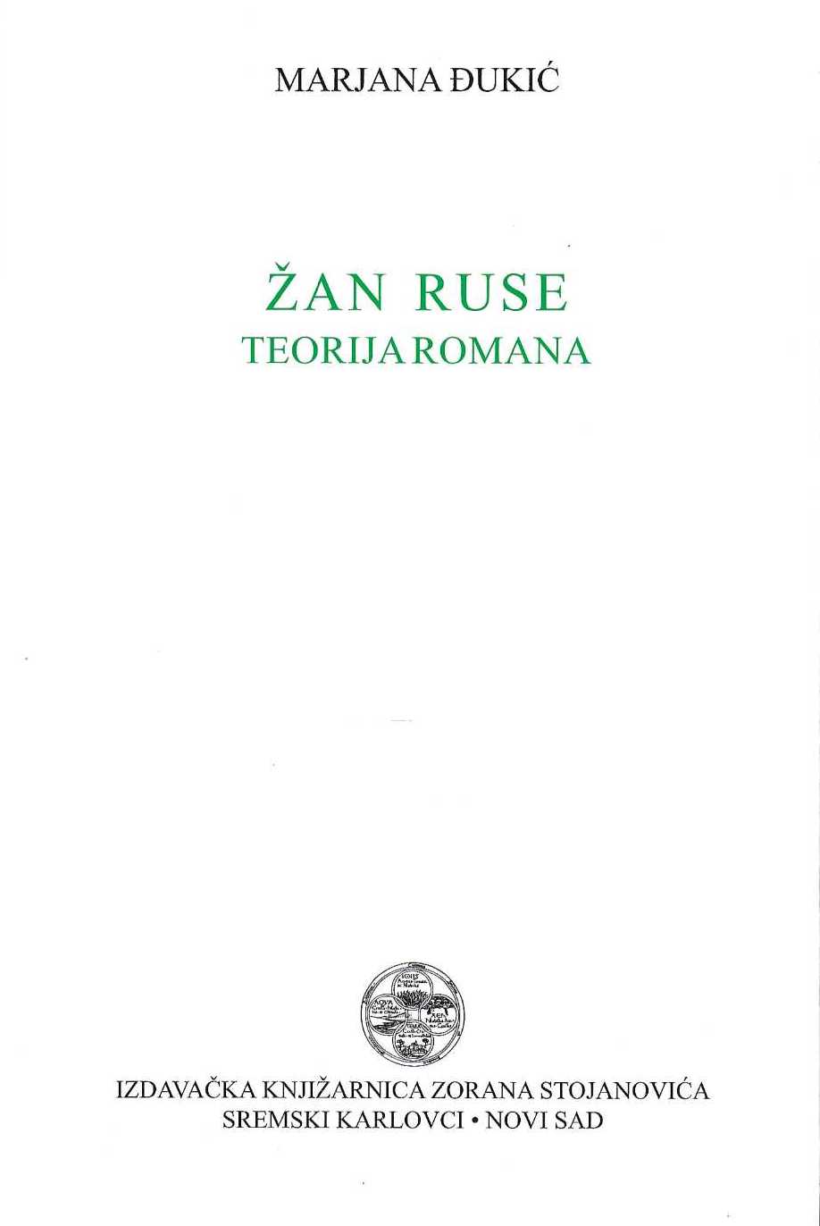 Žan Ruse. Teorija romana